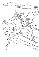 A coloring page of peter pan